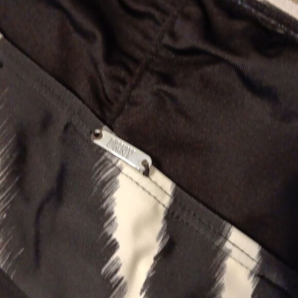 DKNY Black Nylon Spandex One Piece Swimsuit. Strapless. Illusion. - Picture 8 of 12